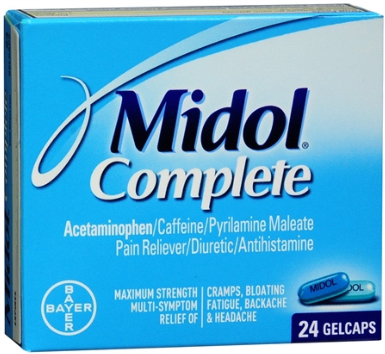 Midol Menstrual Complete Gelcaps 24 ea (Pack of 2)