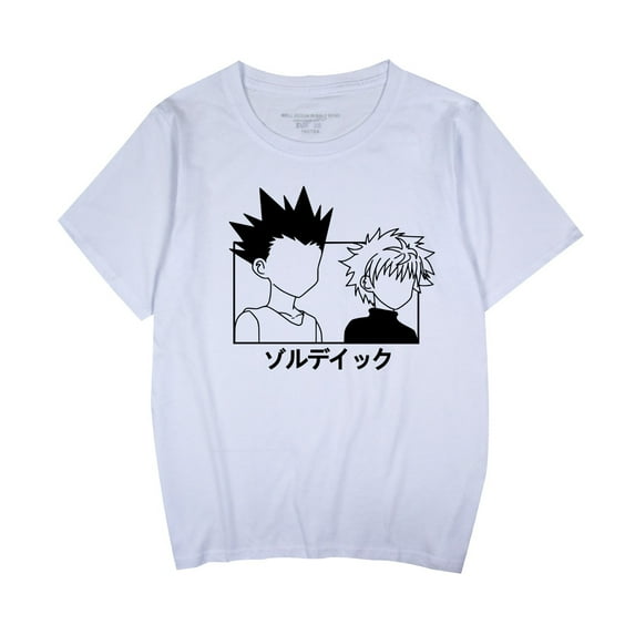 Midoriya Izuku short sleeve t-shirt anime summer casual clothes Bakugou Katsuki black and white top