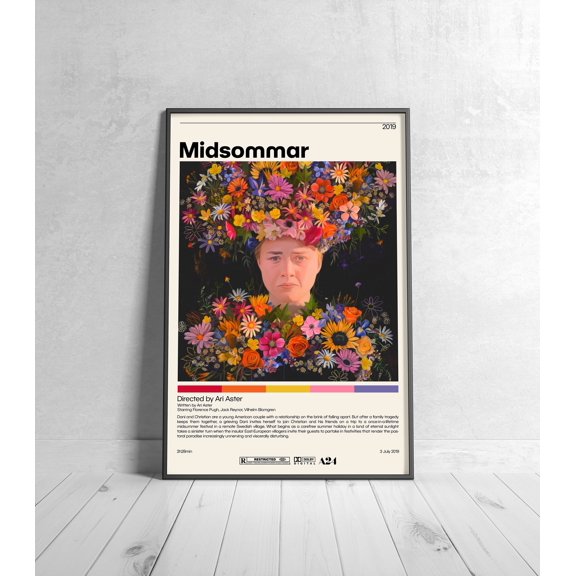 Midsommar Ari Aster Minimalist Movie Poster, Vintage Retro Art Print