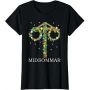Midsommar Maypole Sweden Swedish Festival Summer Solstice T-Shirt-L