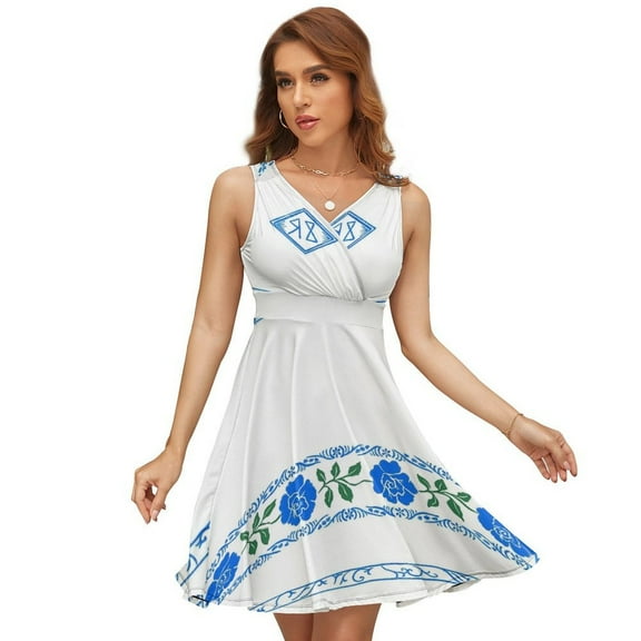 Midsommar Sleeveless Dress Women Summer Evening Dresses Ladies Sundress