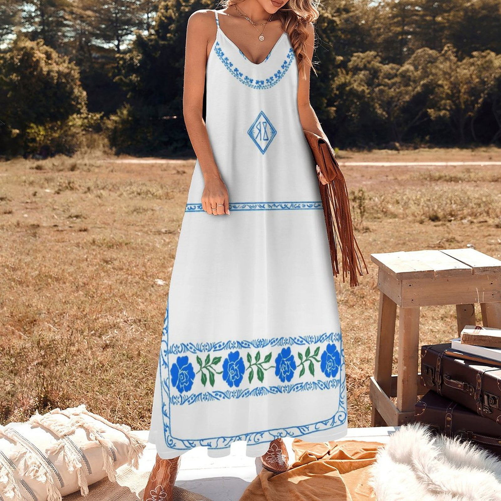 Midsommar dress Sleeveless Dress Dress vintage women's clothing trend prom  dresses - Walmart.com