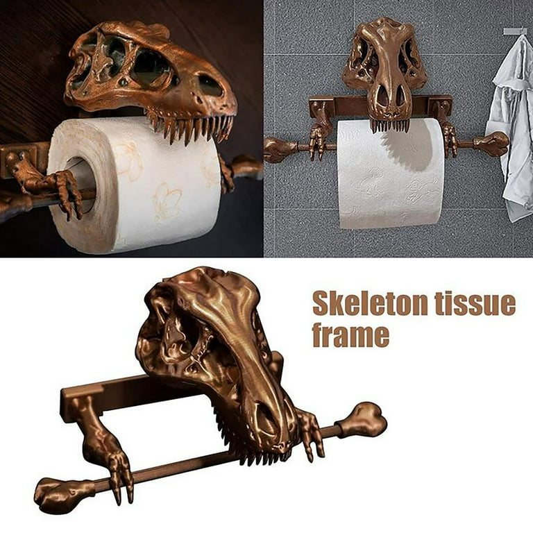 Skeleton, toilet paper holder wall mount