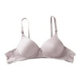 thumbnail image 1 of Midsumdr Bras for Women Floral Printing Gathered Together Brassiere Daily Bra Underwear No Rims, 1 of 6