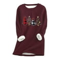 thumbnail image 1 of Midsumdr Christmas Sweatshirt for Women Winter Plus Size Long Sleeve Pullover Fuzzy Fleece Sweatshirt Casual Loose Warm Fuzzy Sweatshirt With Pockets, 1 of 3