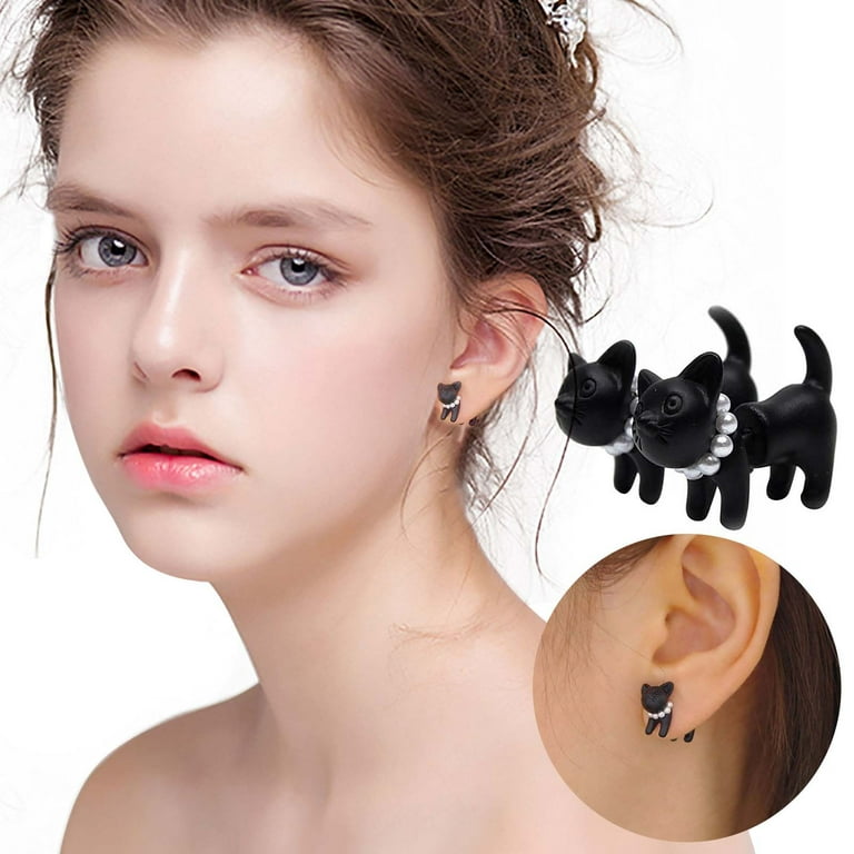 Polymer Clay Earrings Gold Hoop, Clay Hoop Earrings, Polymer Clay Black and Gold Earrings