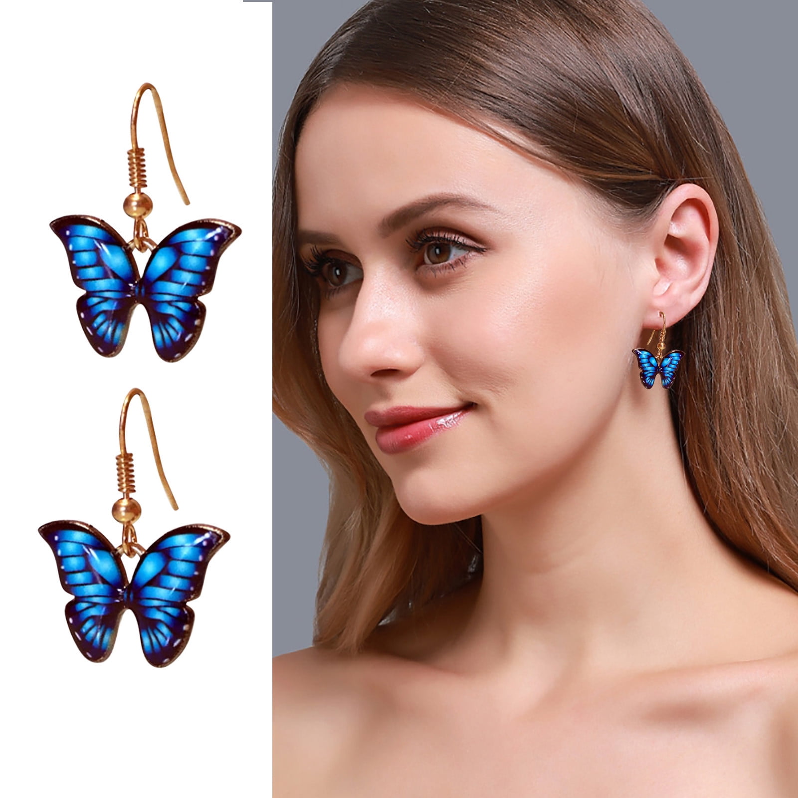 Midsumdr Earrings For Women,Butterfly Earrings Acrylic Colored Earrings