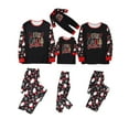 thumbnail image 1 of Midsumdr Family Christmas Pjs Matching Sets, Christmas Pajamas Snow Printed Round Neck Long Sleeve Blouse Tops+Wide Leg Pants Two Piece Set Christmas Pajamas(Baby), 1 of 3