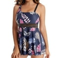 thumbnail image 1 of Midsumdr High Waisted Swimsuits Women's Two Piece Swimsuits Flowy Plus Size One Shoulder Tankini Bathing Suits Ruffle Swimwear, 1 of 3