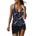 thumbnail image 1 of Midsumdr High Waisted Swimsuits Womens Plus Size Tankini Swimsuits with Skirt Two Piece Ruched Bathing Suits Floral Push Up Beach Swimwear, 1 of 6