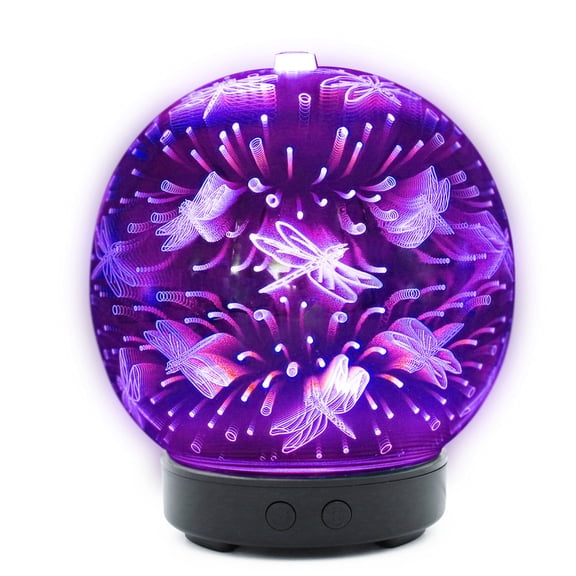 Lksixu Humidifiers for Home 3D Glass Essential Oil Diffuser Aroma Scent Diffuser Humidifiers for Bedroom On Clearance