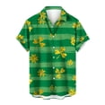 thumbnail image 1 of Midsumdr Mens Shirts St. Patrick's Day Printed Hawaiian Shirt Casual Short Sleeve Turndown Collar Button Down Beach Shirts with Pockets, 1 of 5
