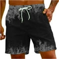 thumbnail image 1 of Midsumdr Mens Shorts 2025 Patchwork Color Flame Printed Summer Casual Drawsting Beach Shorts Hawaiian Fashion Plus Size Shorts with Pockets, 1 of 7