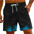 thumbnail image 1 of Midsumdr Mens Shorts 2025 Summer Casual Drawsting Beach Shorts with Pockets Hawaiian Fashion Flame Printed Plus Size Shorts, 1 of 7