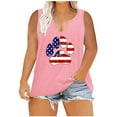thumbnail image 1 of Midsumdr Oversize Tank Top for Women Summer 4th of July Printed Shirts Plus Size V-Neck Sleeveless Vest, 1 of 7