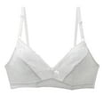 thumbnail image 1 of Midsumdr Plus Size Bras for Women Traceless Comfortable Double Support Wireless Lace Bra Full-Coverage Wirefree Bra, Breathable Gathering Bras for Everyday Wear, 1 of 6