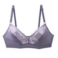 thumbnail image 1 of Midsumdr Plus Size Bras for Women Traceless Comfortable Double Support Wireless Lace Bra Full-Coverage Wirefree Bra, Breathable Gathering Bras for Everyday Wear, 1 of 6