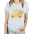 thumbnail image 1 of Midsumdr Plus Size Tops for Women 2025 Summer Fashion Round Neck Short Sleeve T-shirt Casual Loose Easter Car Graphic Printed Blouse Tops, 1 of 4