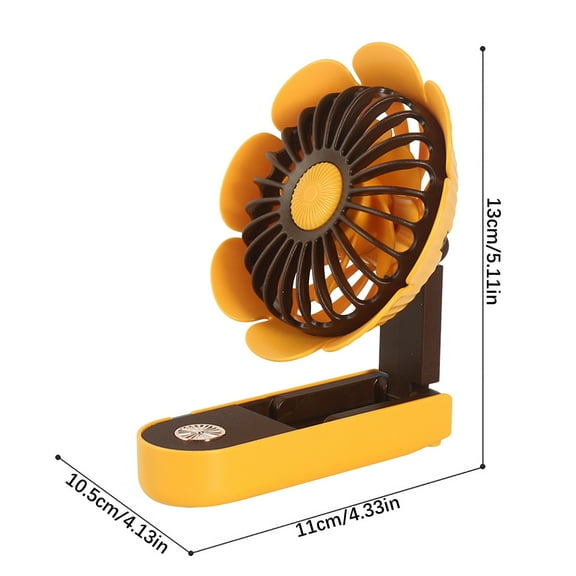 Midsumdr Portable Fan Personal Fan USB Charging Handheld Folding Sunflower Fan Sunflower Folding Fan Sunflower Folding Fan Small Travel Fan On Clearance