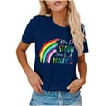 thumbnail image 1 of Midsumdr Pride Shirt Cute love Graphic Rainbow Print Crewneck Short Sleeve Regular Fit Casual Tee T-Shirts Summer Tops LGBT Equality Tees Gay Pride Stuff, 1 of 8
