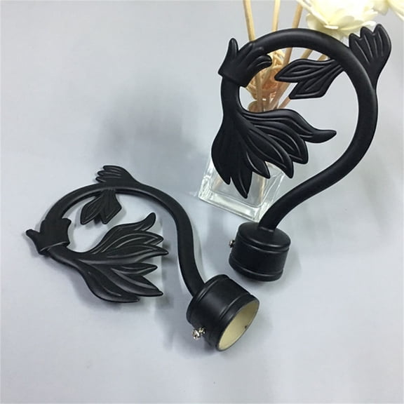 Midsumdr Shower Curtain Liner 1pcs Curtain Rod Finials Leaf Shaped Curtain Rod End Drapery Rail Pole Head Cap Bathroom Accessories on Clearance