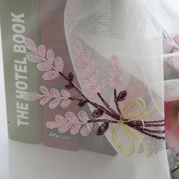 Midsumdr Shower Curtain Liner Sheer Curtain Tulle Window Voile Drape Valance 1 Panel Fabric Bathroom Accessories on Clearance