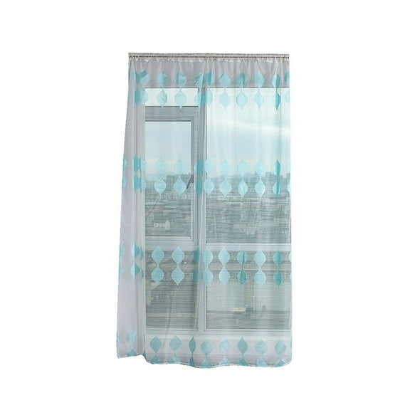 Midsumdr Shower Curtain Liner Trees Sheer Curtain Tulle Window Voile Drape Valance Fabric Bathroom Accessories on Clearance