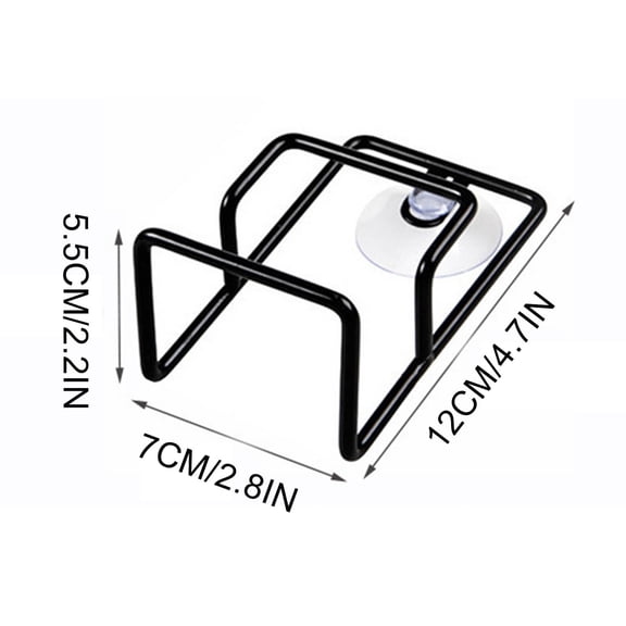 Midsumdr Shower Door Hooks Sink Sponge Storage Rack Kitchen Dishwashing Rag Hanger Wrought Iron Draining Rack Sink Suction Cup Hanger Towel Hooks Shower Hooks For Towels