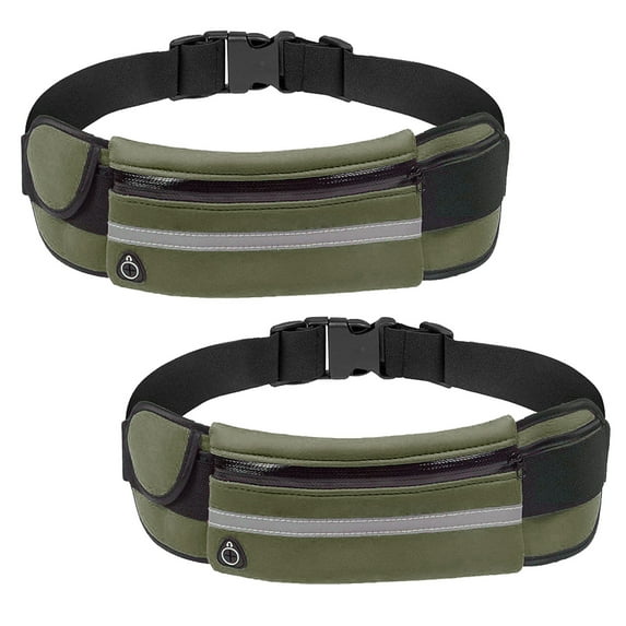 Midsumdr Slim Running Belt Bag Fanny Pack,Waist Pack Bag for Hiking Cycling Workout,Reflective Runners Belt Jogging Pocket Belt,Travelling Money Phone Holder for Running Gym Bag