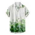 thumbnail image 1 of Midsumdr St. Patrick's Day Shirts for Men Casual Buttons Turndown Collar Shirts with Pocket Short Sleeve Plus Size Comfortable Hawaiian Shirt, 1 of 5