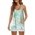 thumbnail image 1 of Midsumdr Summer Dresses for Women 2025 Casual Round Neck Sleeveless Suspender Pullover Dress Floral Printed A-Line Beach Mini Dress with Pockets, 1 of 5