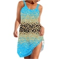 thumbnail image 1 of Midsumdr Summer Dresses for Women 2025 Fashionable Sleeveless Round Neck Boho Beach Sundresses Loose Plus Size Flowy Mini Dress, 1 of 5