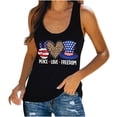 thumbnail image 1 of Midsumdr Summer Tops for Women 2025 Independence Day Casual Sleeveless Round Neck Tank Tops American Flag Printed 4th of July Breathable Cool Tops Versatile Tank Tops, 1 of 4