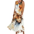 thumbnail image 1 of Midsumdr Sundresses for Women 2025 Summer Casual Flowy Loose Plus Size Dresses with Pockets Fashion Boho Floral Printed Sleeveless Round Neck Maxi Dresses, 1 of 5