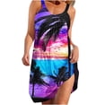 thumbnail image 1 of Midsumdr Sundresses for Women 2025 Summer Boho Floral Printed Sleeveless Round Neck Dresses Casual Loose Plus Size Flowy Beach Dresses, 1 of 4