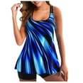 thumbnail image 1 of Midsumdr Tankini Swimsuits for Women 2025 Conservative Flowy Swimwear Two Piece Bathing Suits Loose Plus Size Swim Tank Top with Boyshorts, 1 of 2