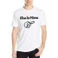 thumbnail image 1 of Midsumdr Tops for Men 2025 Fashion Valentine's Day Printed Casual Short Sleeve Round Neck T-Shirt Blouse, Matching Shirts for Couples, 1 of 4