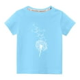 thumbnail image 1 of Midsumdr Tops for Toddler kids 2025 Summer Fashion Cute Solid Color Short Sleeve 100% Cotton Tops Kids Boys Girls Love Heart Printed Tops, 1 of 3