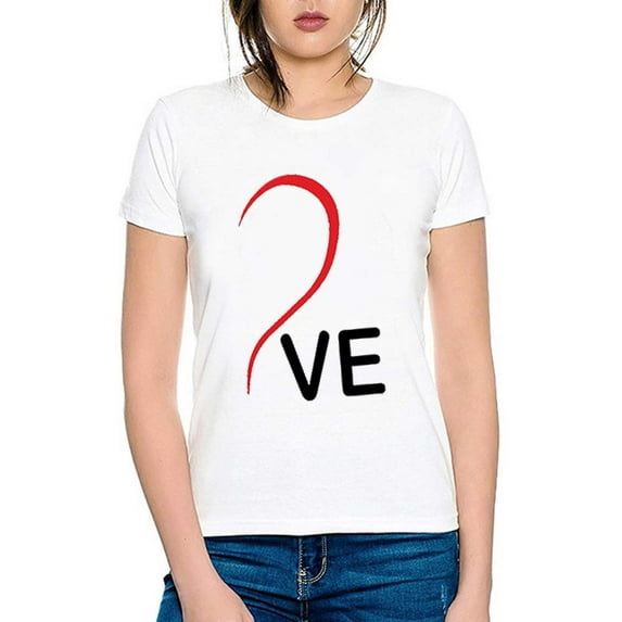 Midsumdr Tops for Women 2025 Fashion Valentine's Day Printed Casual Short Sleeve Round Neck T-Shirt Blouse, Matching Shirts for Couples