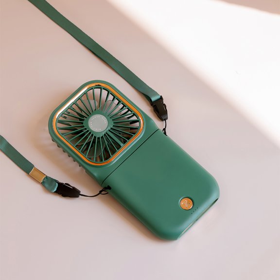 Midsumdr Travel Fan Mini Fan One Machine Multi-purpose 180° Folding USB Charging Third Gear Fan Student Portable Hanging Fan with Data Cable Personal Fan Cute Hand Held Fan Outdoor Air Conditioner