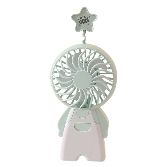 Midsumdr Travel Fan Mini Fan Portable Elastic Star Fan Colorful Light Mesh Cover Mini Rechargeable Small Fan USB Portable Small Table Fan Personal Fan Cute Hand Held Fan Outdoor Air Conditioner