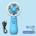 thumbnail image 1 of Midsumdr Travel Fan Mini Fan Portable 2023 New Hand Held Fan USB Small Fan Portable Desktop With Built-in Night Light Including USB Data Cable Personal Fan Cute Hand Held Fan Outdoor Air Conditioner, 1 of 4