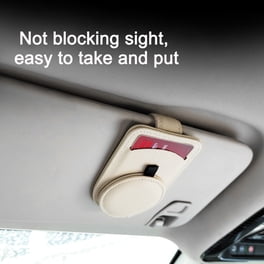 Magnetic Leather Sunglass Holder For Car Sun Visor - Compact Clip Design | UK Stock