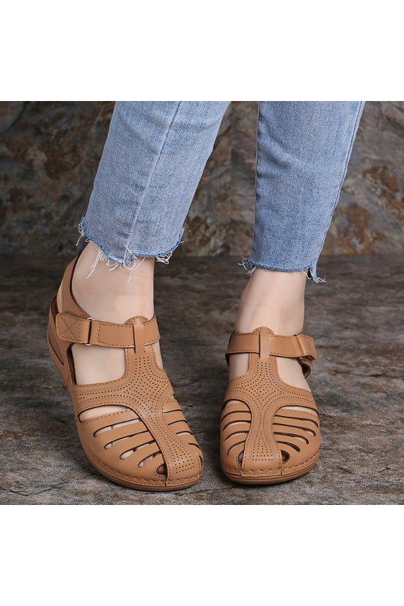 Women's Classic Genuine Leather Casual Loafer Cute Slip-On Fashion Closed Toe Flat Sandal Soft Leather Shoes for Women