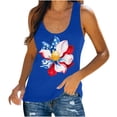 thumbnail image 1 of Midsumdr Womens Independence Day Tank Tops 2025 Summer Casual American Flag Graphics Printed Tank Tops Sleeveless Round Neck Breathable Loose Fit Versatile 4th of July Tops, 1 of 4