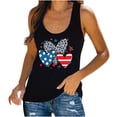 thumbnail image 1 of Midsumdr Womens Tank Tops Casual Sleeveless Round Neck American Flag Printed Breathable Cool Tops Independence Day Versatile Tank Tops, 1 of 4