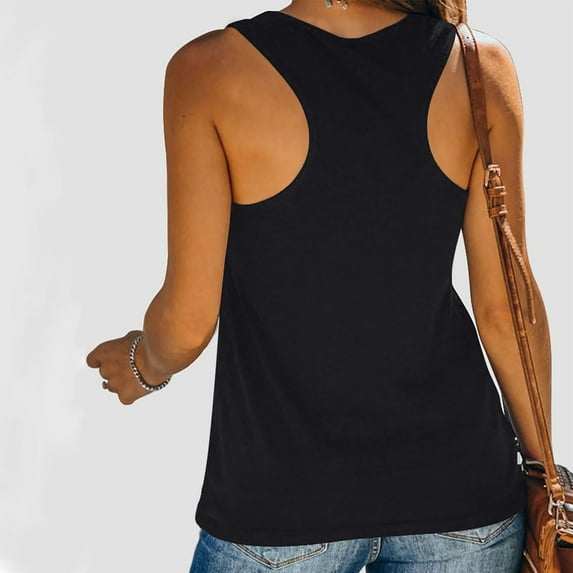 Midsumdr Womens Tank Tops Summer Casual 4th of July Graphics Printed Tank Tops Sleeveless Round Neck Breathable Loose Fit Versatile Independence Day Tops