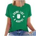 thumbnail image 1 of Midsumdr Womens Tops 2025 St. Patrick's Day Graph Printed Short Sleeves Tops Casual Spring Summer Pullover Loose Fit Blouse Tops, 1 of 7