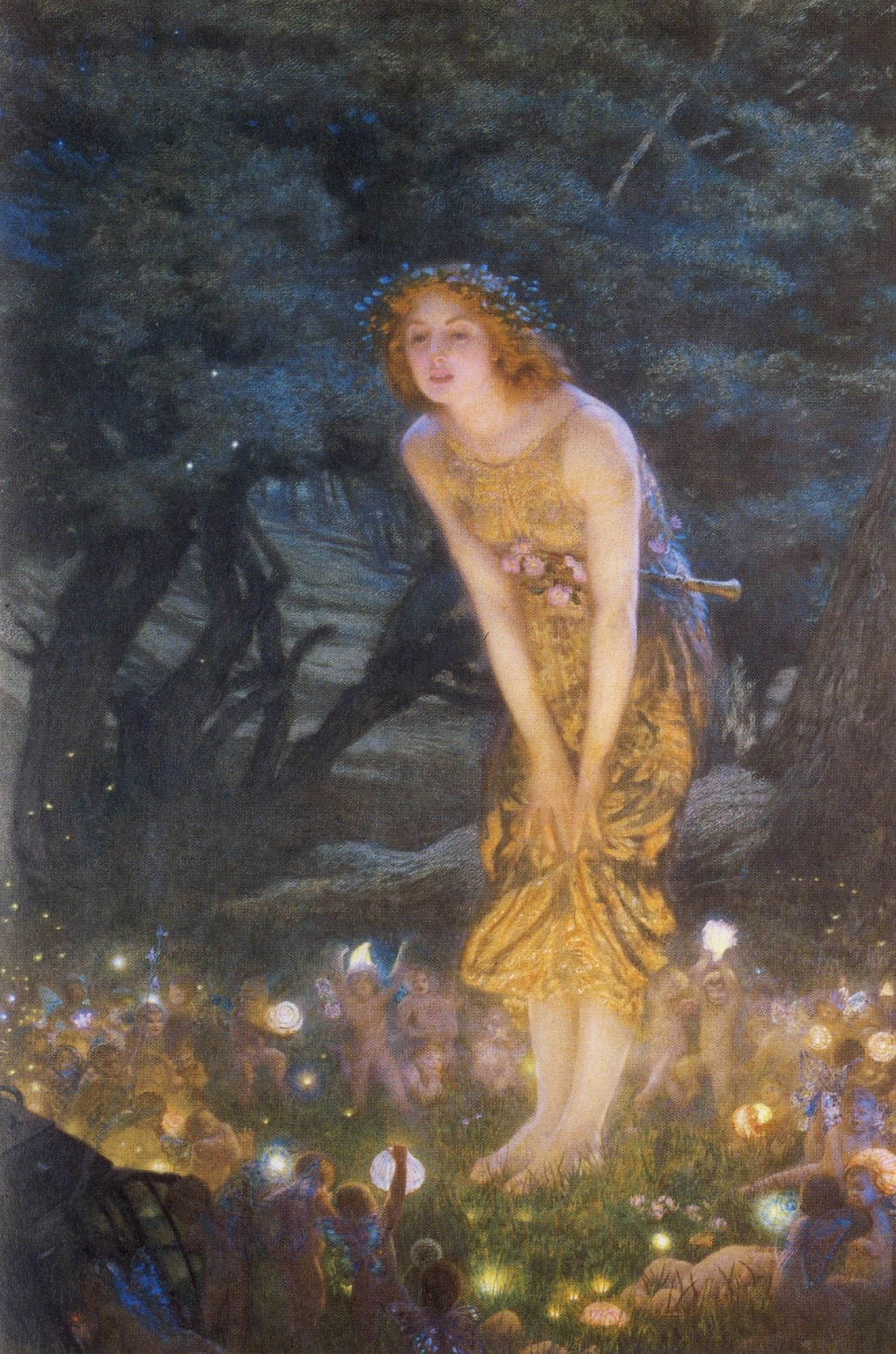 Midsummer Eve Canvas Art - Edward Hughes (18 x 24)