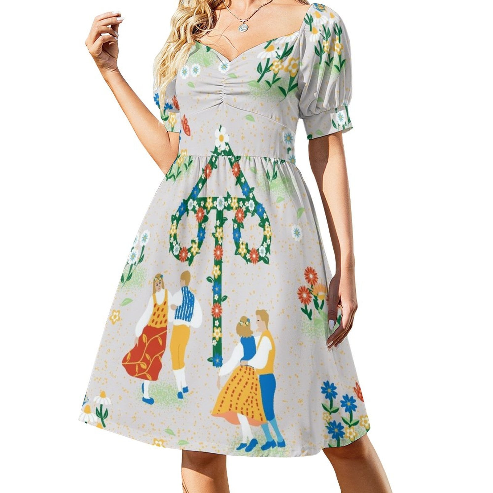 Midsummer Maypole Dance Dress summer dress for women 2024 summer dress ...